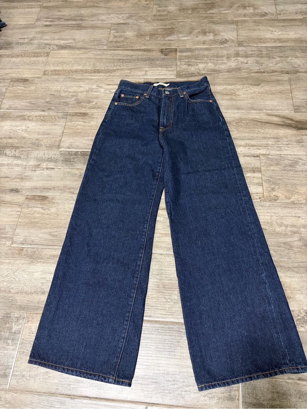 Levi's Dark Indigo Wide Leg High-Rise Jeans